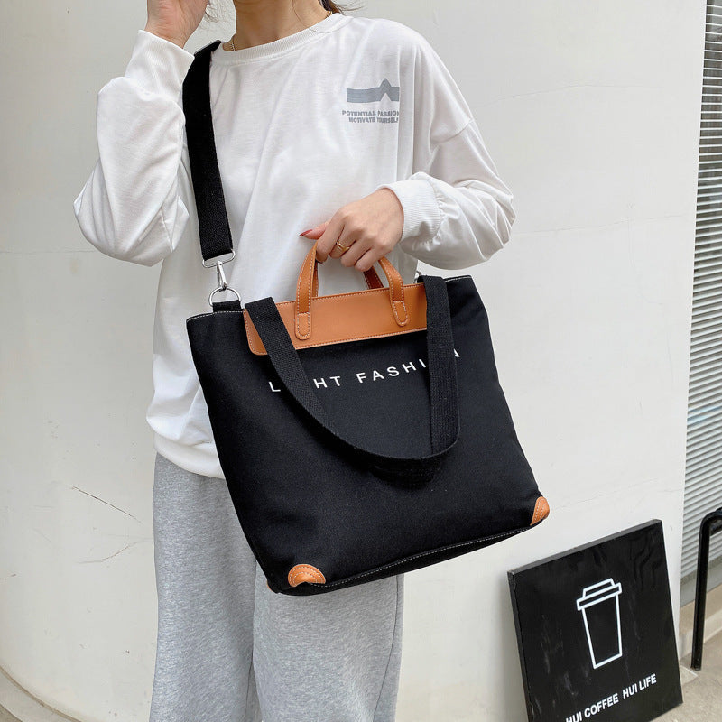 Modische Canvas-Schultertasche mit großer Kapazität
