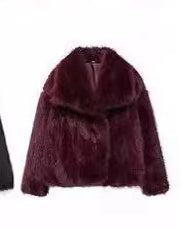 Damen Toka Fox Imitationspelz Mantel