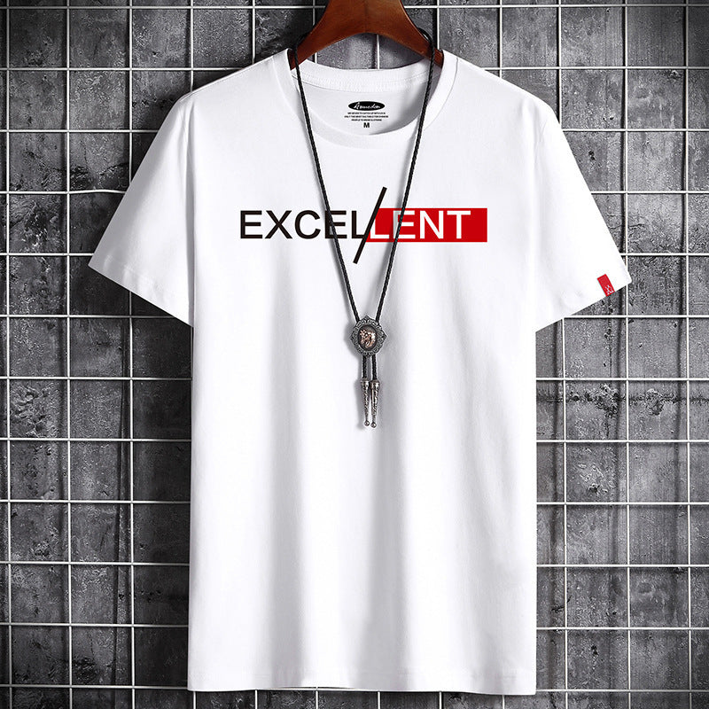 Herren Sommer Baumwoll-Kurzarm-T-Shirt