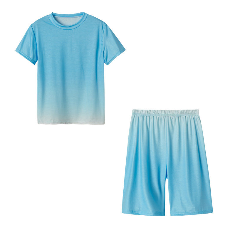 Freizeit-Gradienten-Kurzarm-Shorts Set