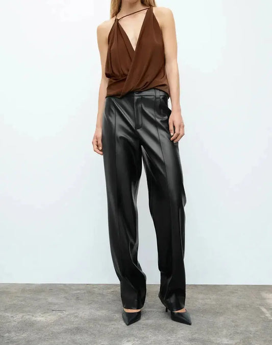 Kunstlederhose aus PU-Leder