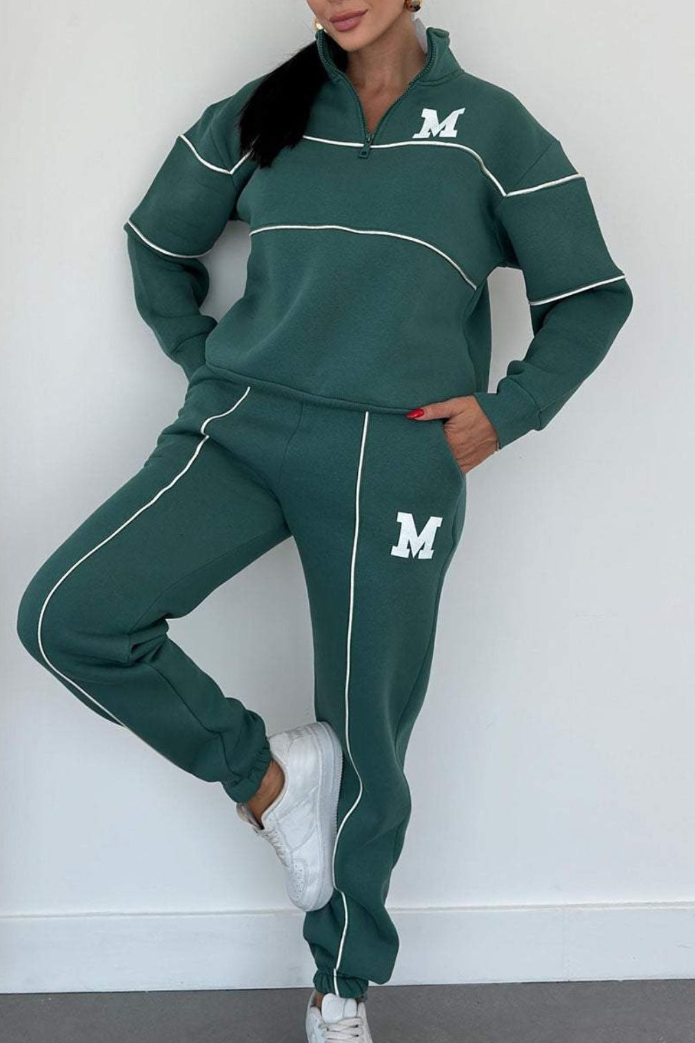 Damen 2-teiliges Lounge-Set mit Pullover und Sweatpants - FashionGlam