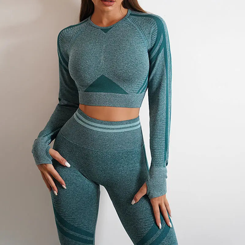 Gym Fitness Leggings und lang ärmel