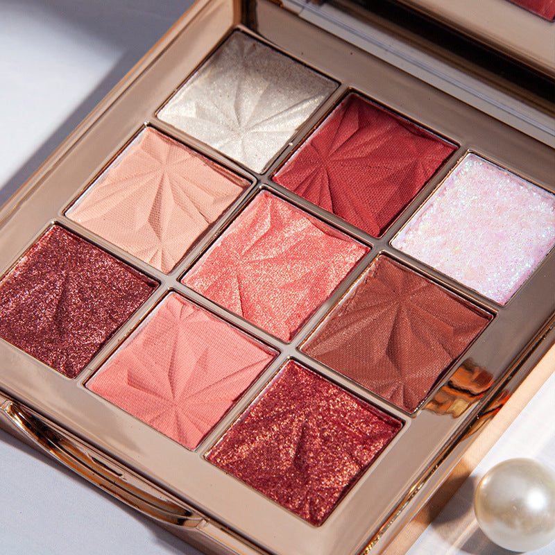 Perlen-Glitzer Wasserdichte Lidschattenpalette mit Neun Farben