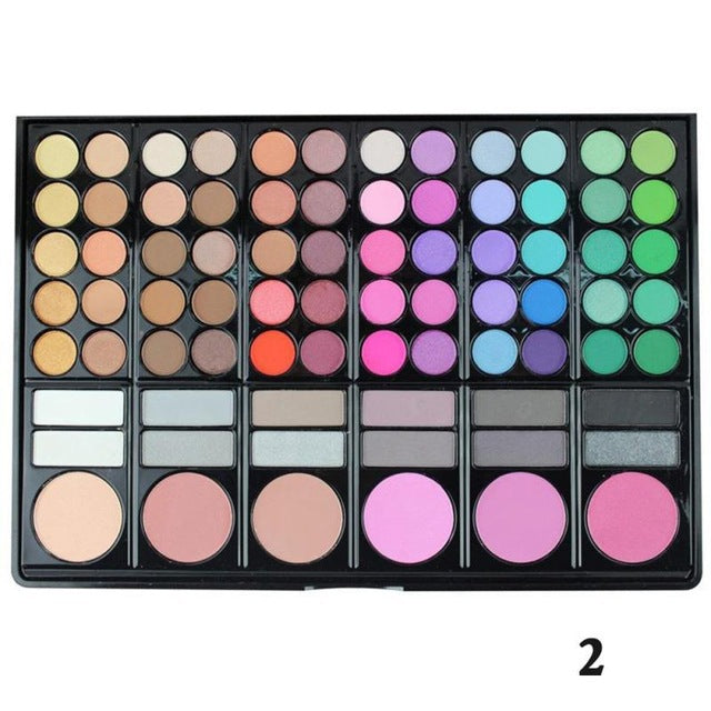 Lidschatten-Palette mit 78 Farben: Matte & Schimmer