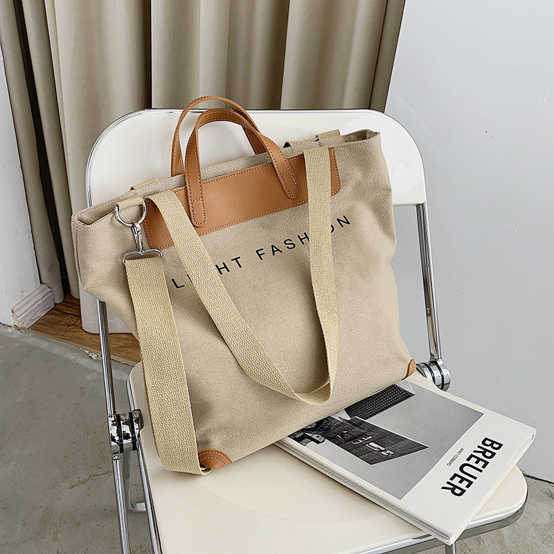 Modische Canvas-Schultertasche mit großer Kapazität