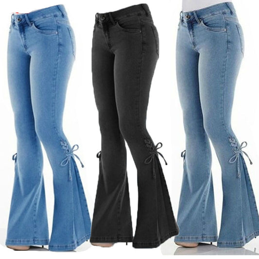 Stretch-Jeans für Damen mit mittlerer Taille