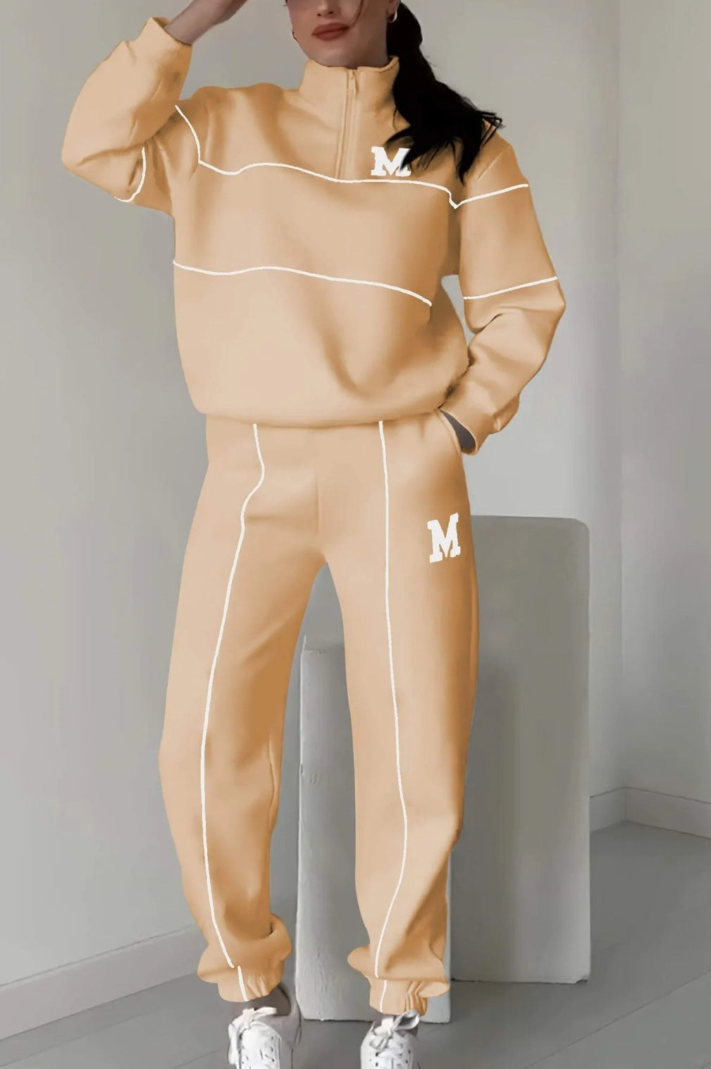 Damen 2-teiliges Lounge-Set mit Pullover und Sweatpants - FashionGlam