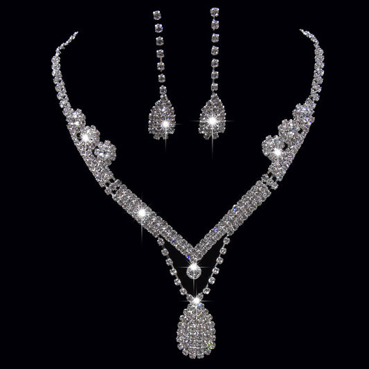 Bohrer-Wassertropfen-Brautschmuck-Set