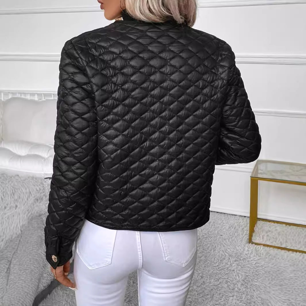 Damen Kleidung Schwarzer, Warm gepolsterter Mantel