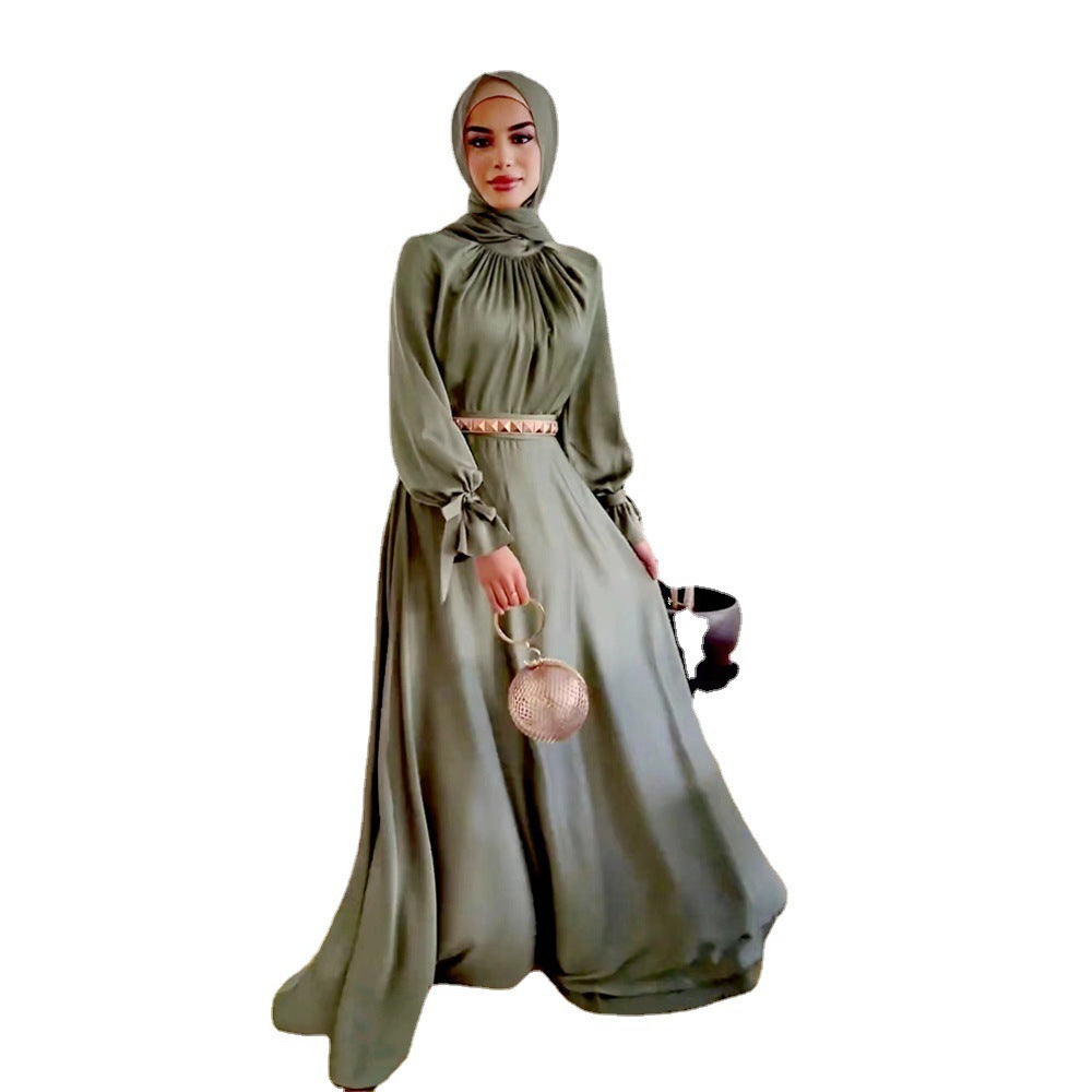 Frauen Elegant Satin Gebundenes Kleid