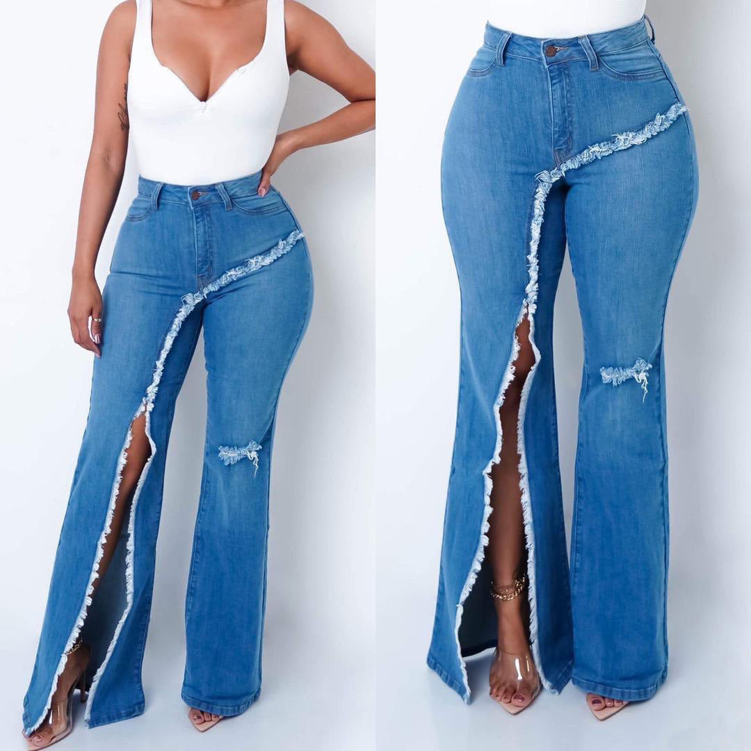 Neue Stil Ausgestellte Jeans für Frauen