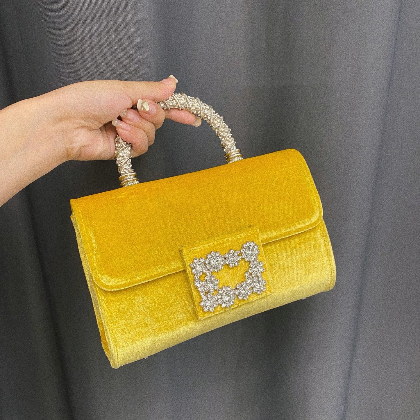 Retro Strass Blumen Tasche