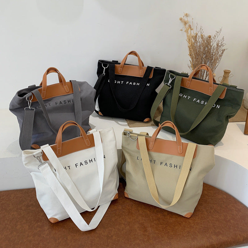 Modische Canvas-Schultertasche mit großer Kapazität