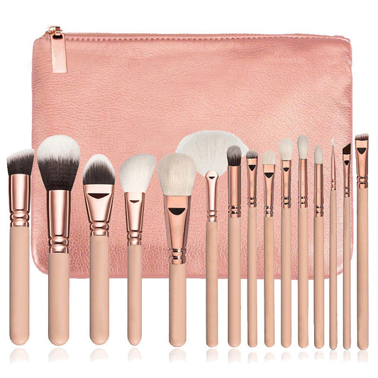 Roségoldene Rosenzauber Make-up Pinsel Kollektion