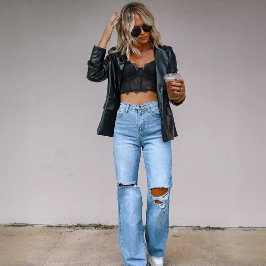 Damen Hose mit Löchern