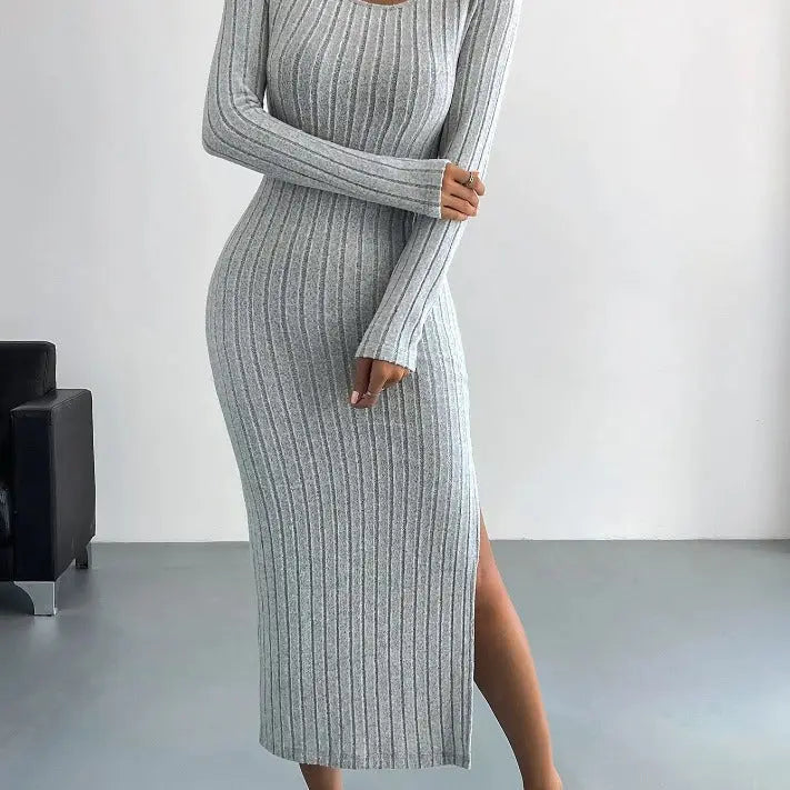 Gestricktes Langes Damenkleid