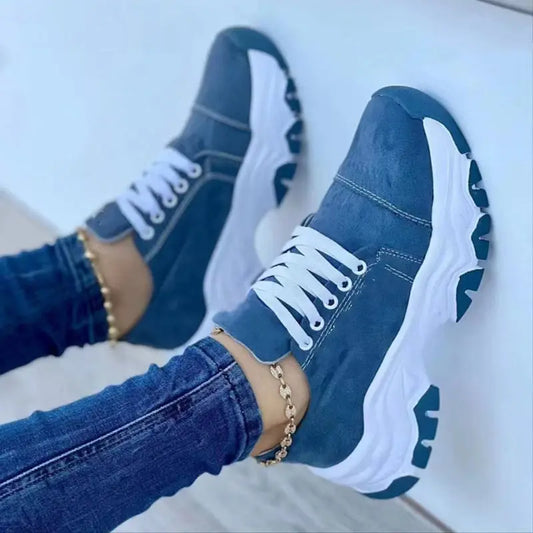 Plateau-Sportschuhe für Damen-Spaziergänge und lässige Freizeit