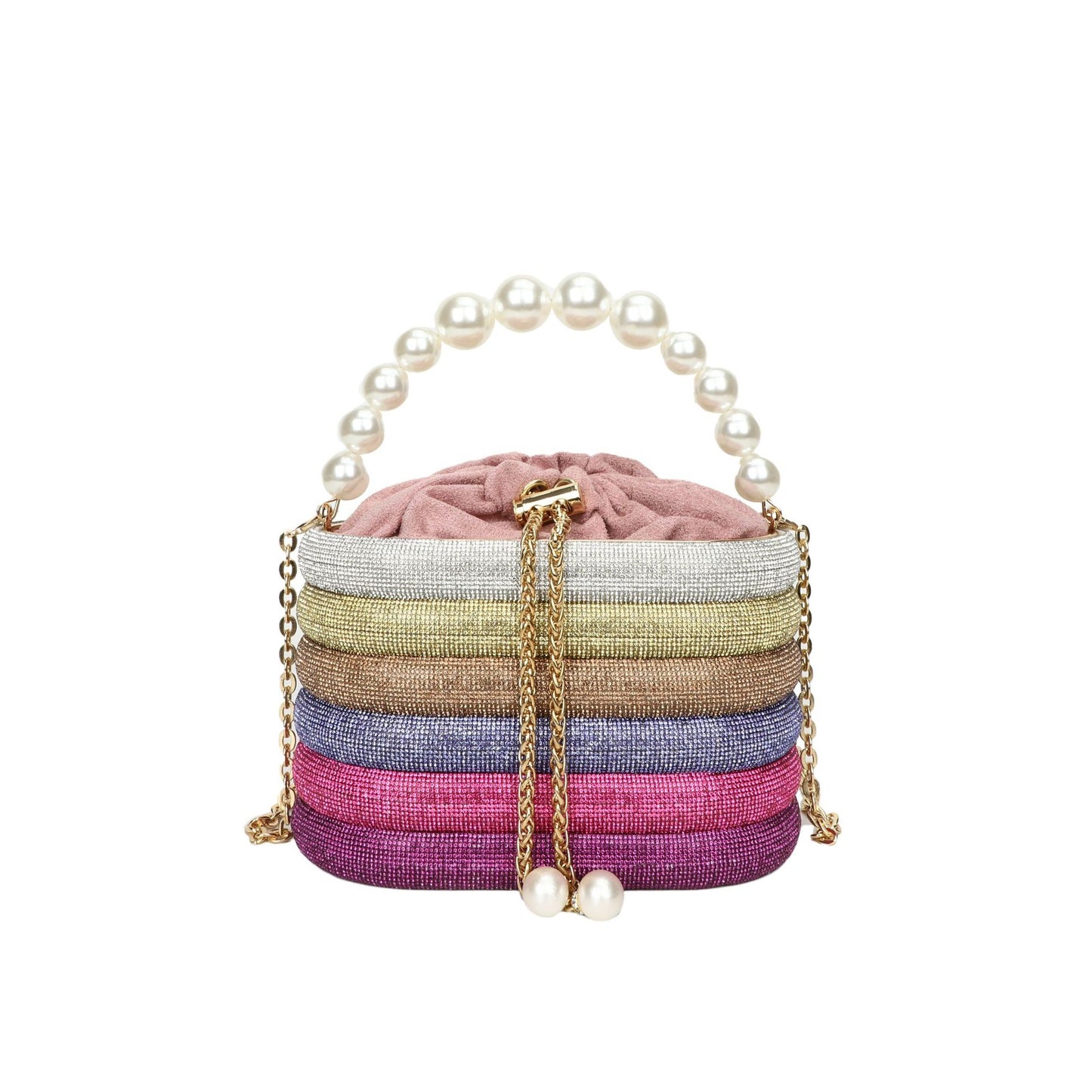 Elegante Perlen Crossbody-Tasche