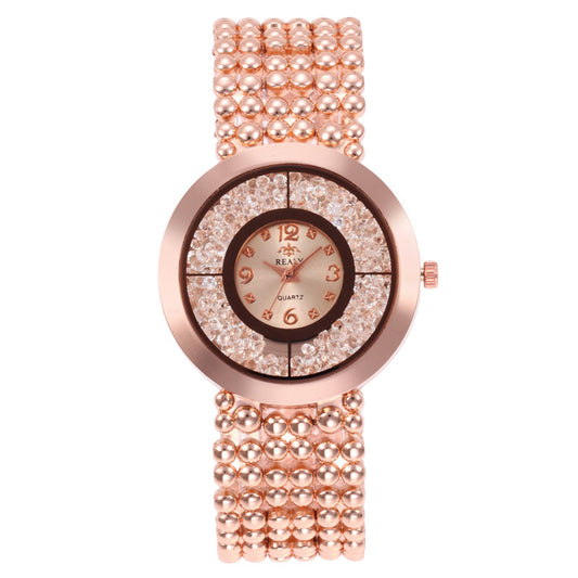 Elegante Damen-Armbanduhr mit Strass