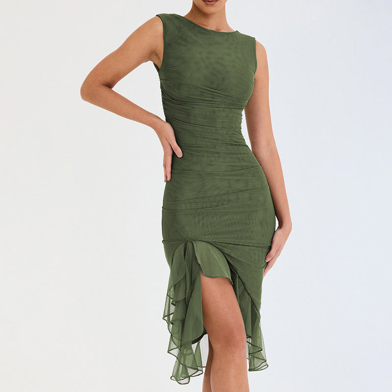 Sommerliches ärmelloses Partykleid für Damen