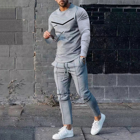 Rundhals Langarm T-Shirt & Hose