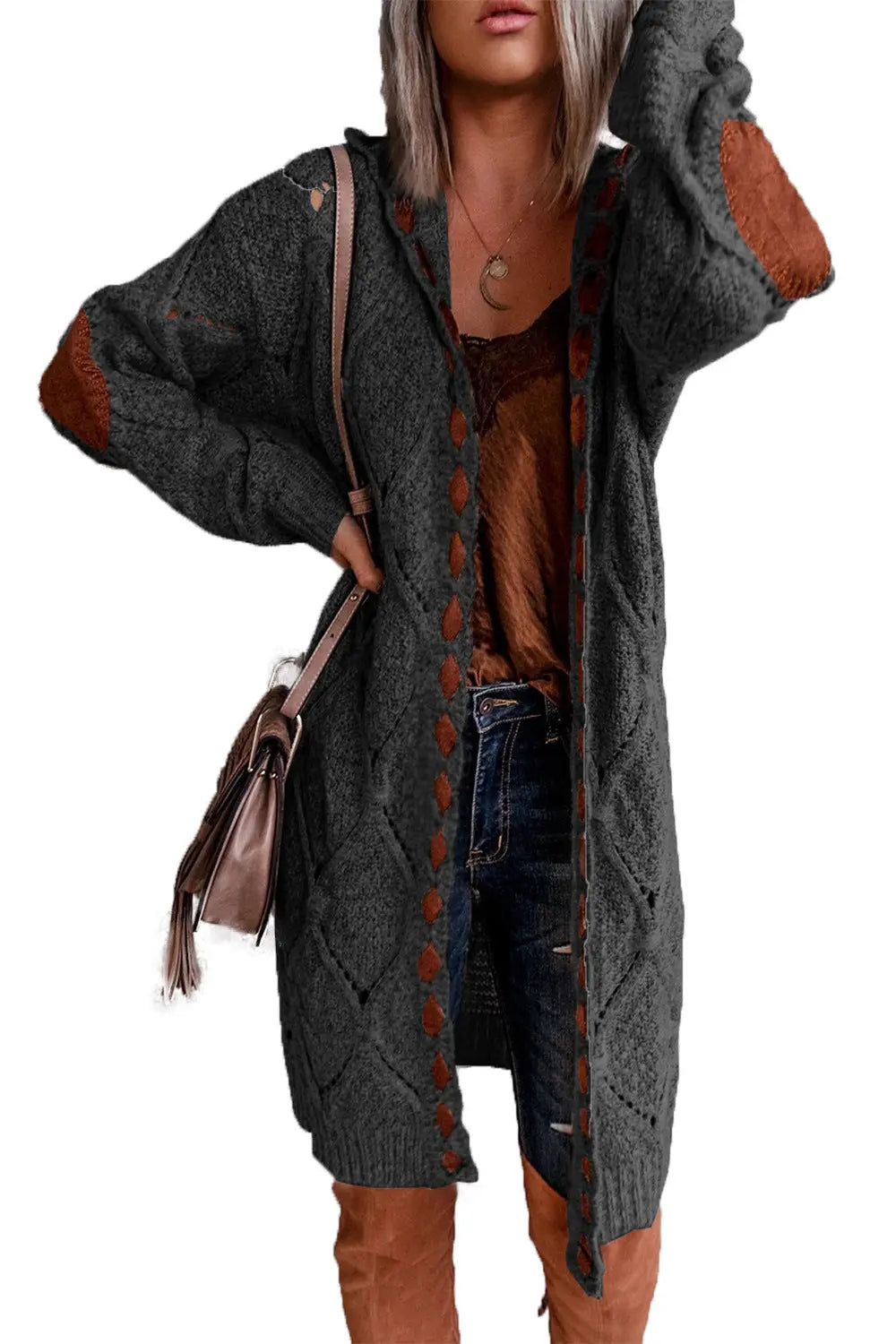 Langarm-Strickjacke