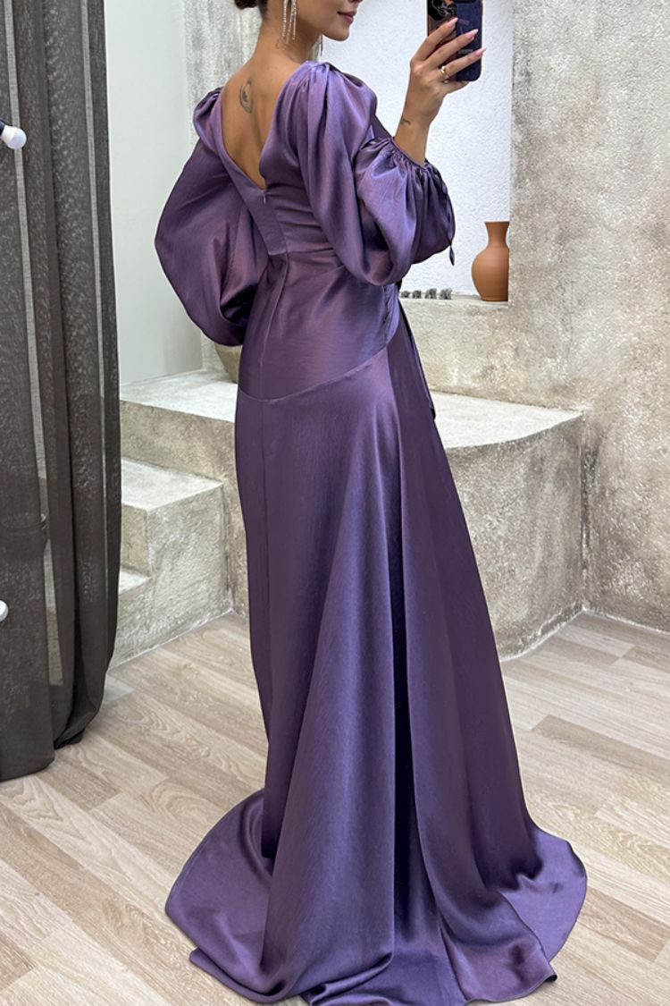 Einfarbiges Damenmode-Kleid