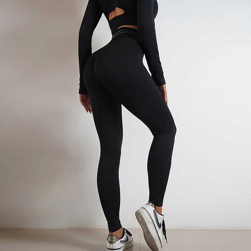 Gym Fitness Leggings und lang ärmel