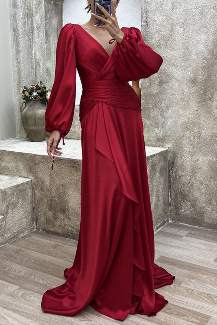 Einfarbiges Damenmode-Kleid
