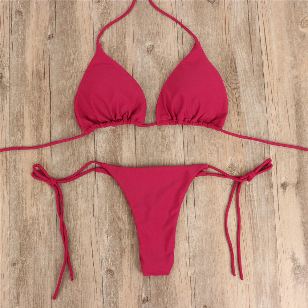Einfarbiger Bikini