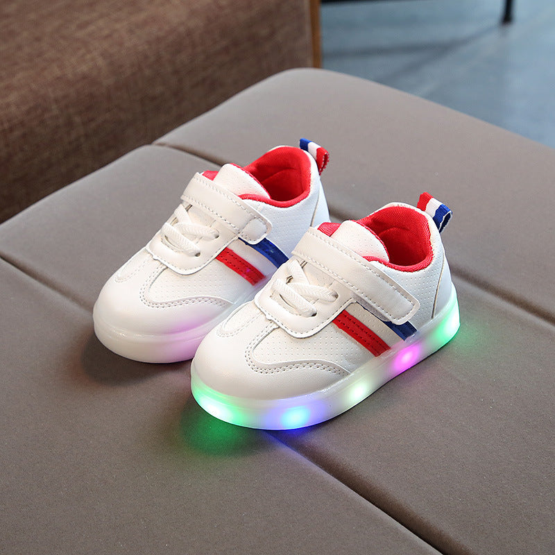 Kimmy Weiße LED-Turnschuhe