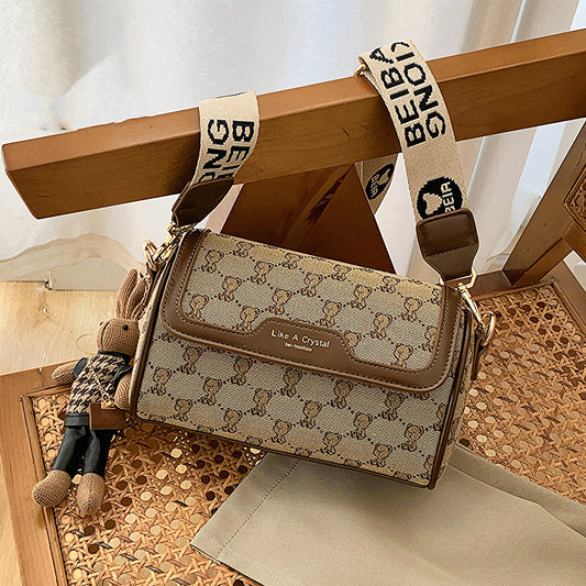 Kleine Quadratische Tasche - Niedlicher Bär: Originalität und Einfachheit Schultertasche