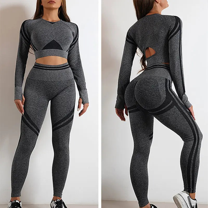 Gym Fitness Leggings und lang ärmel