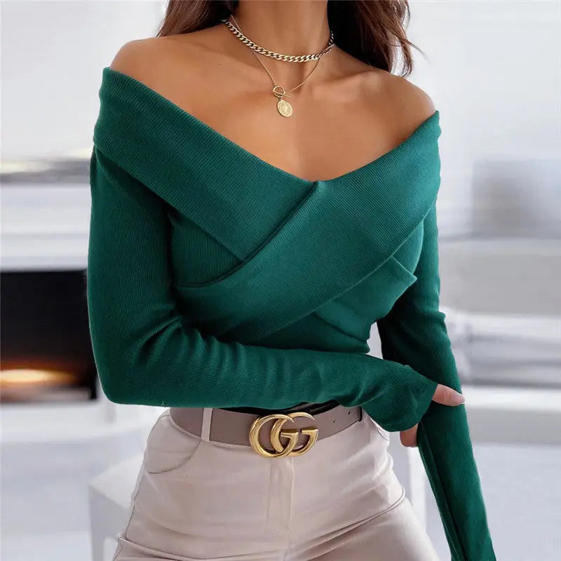 Kurzarm Pullover mit langem Schnitt