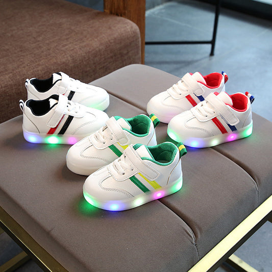Kimmy Weiße LED-Turnschuhe