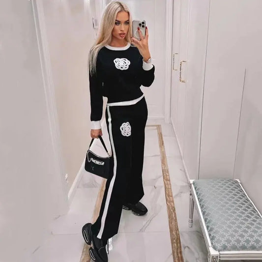 Chenille Prinzessinnenärmel Damenkleid