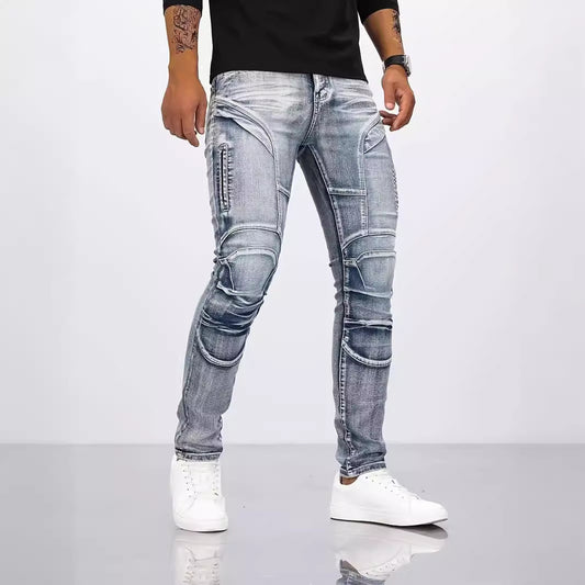 Retro Motorradjeans für Herren