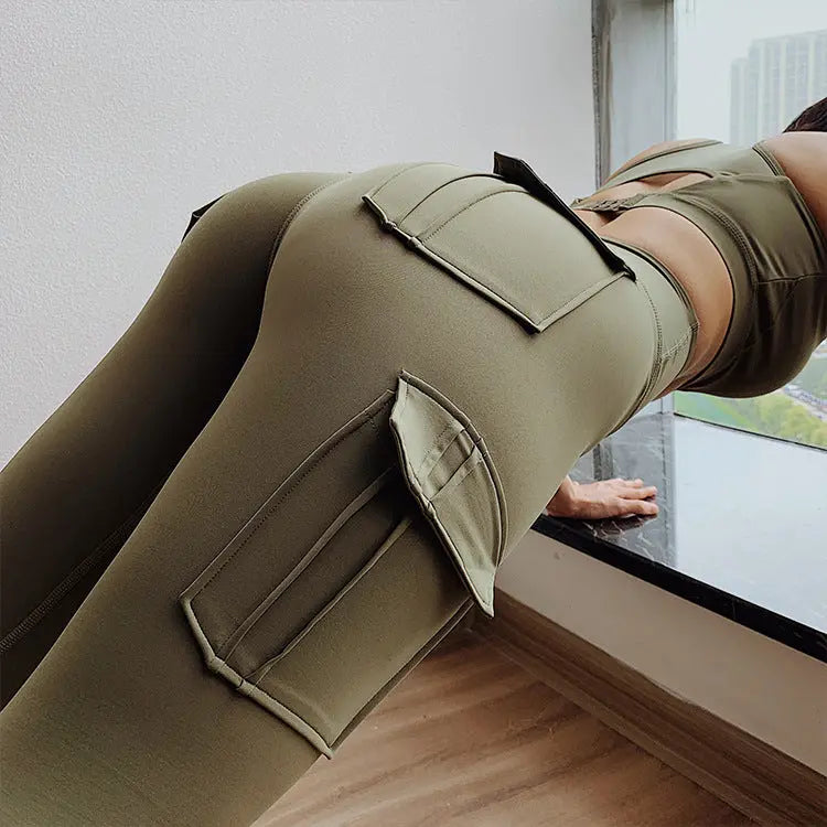 Hohe Taille Leggings mit Taschen für Workout, Gym und Yoga