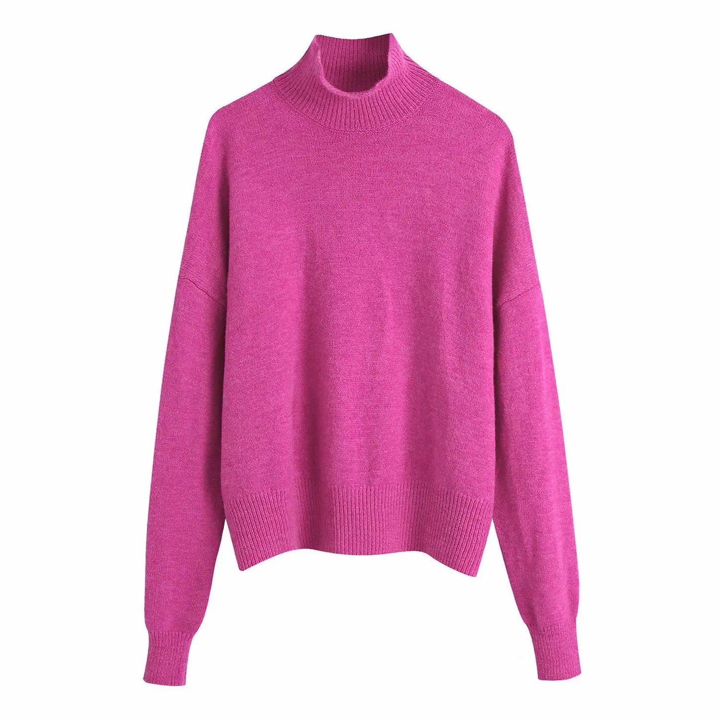 Halbhoher Rundhals Pullover