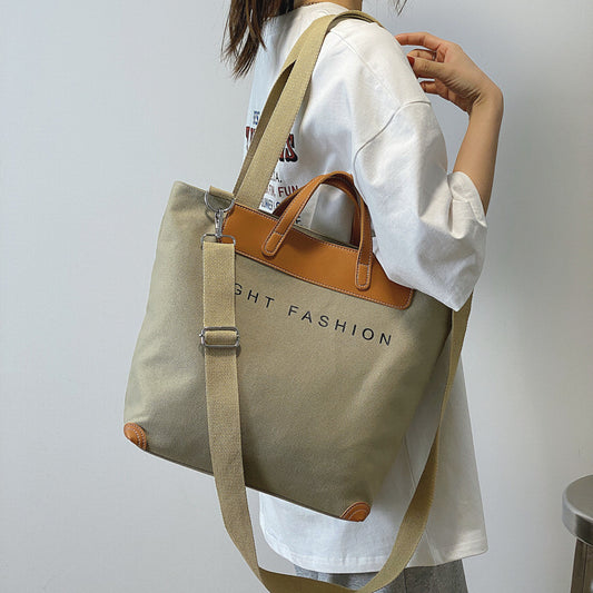 Modische Canvas-Schultertasche mit großer Kapazität