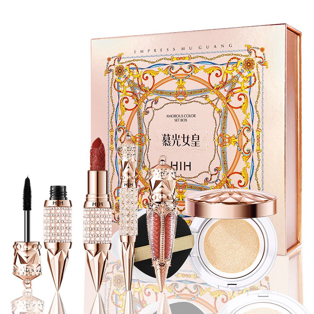 Frauen Make-up-Set Lippenstift, Lipgloss, Mascara, Eyeliner, Air Cushion BB