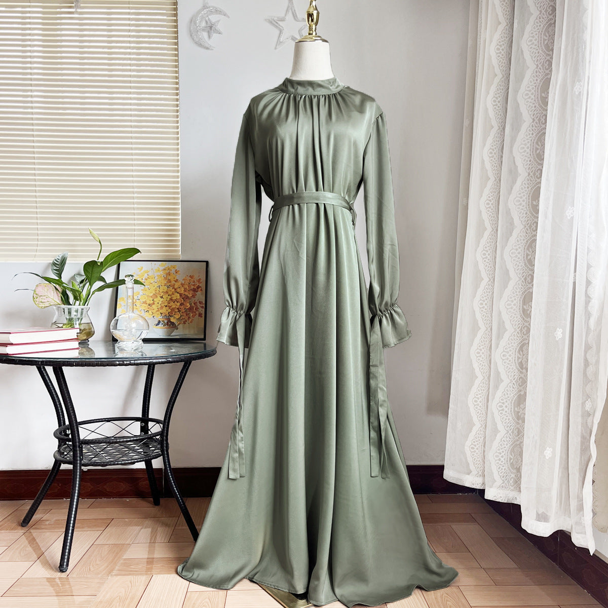 Frauen Elegant Satin Gebundenes Kleid