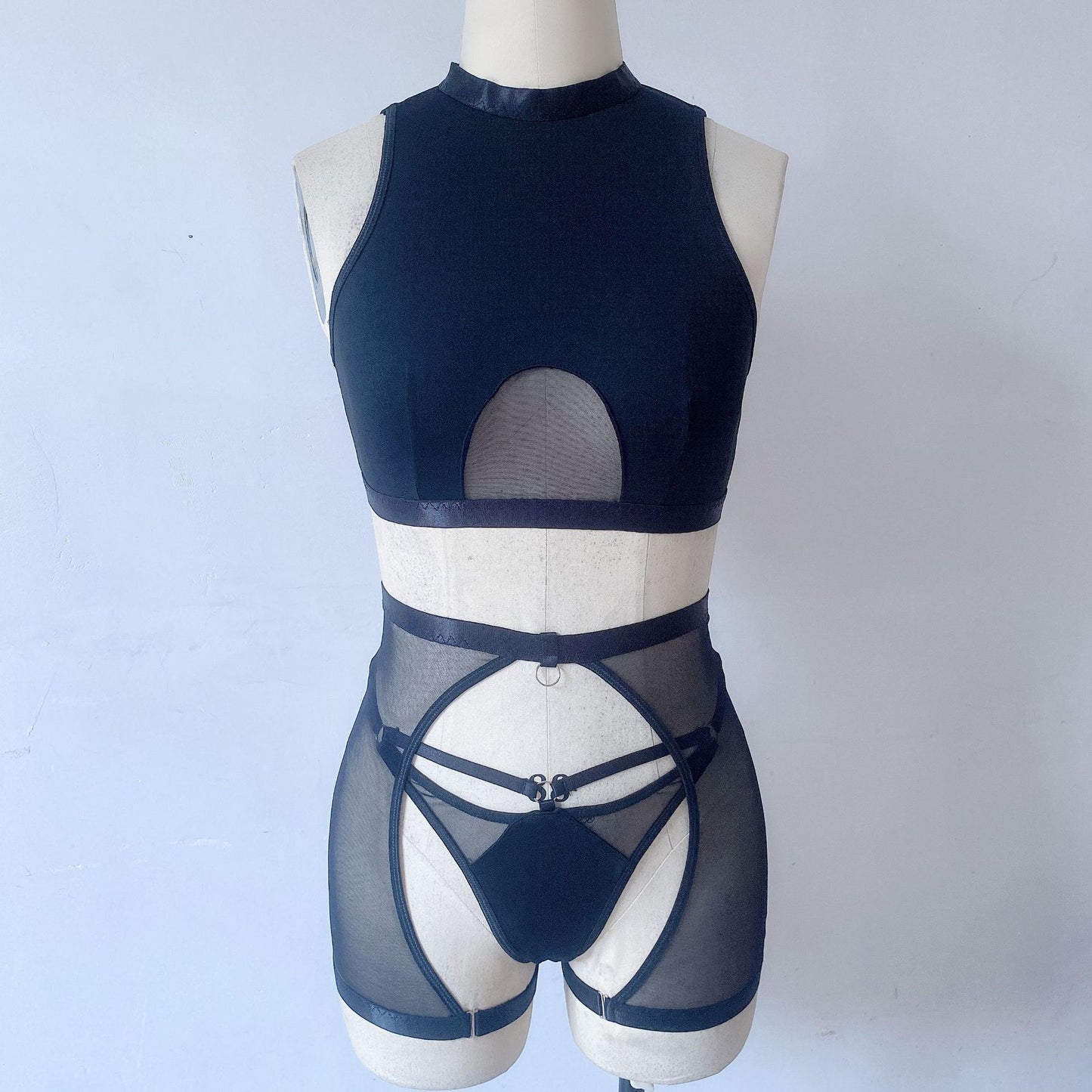 Durchsichtiger BH Modische Unterwäsche Set Damen