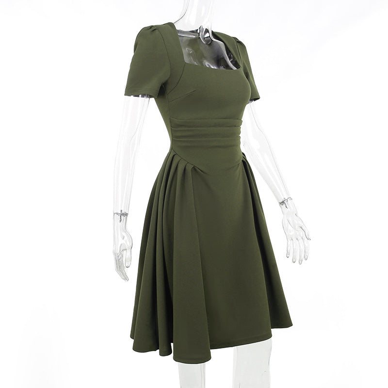 Damenmode Kurzarmkleid im Frühlingsstil