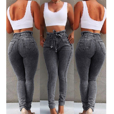 Fringen-Denimhose