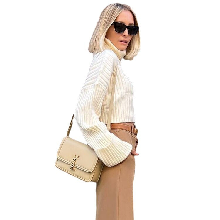 Pullover für Damen, gestreift, im kurzen Stil - FashionGlam
