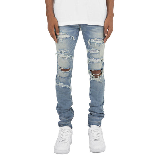 Herrenmode Stretch-Slim-Jeans mit Persönlichkeit