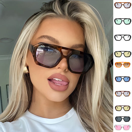 Großer Rand Sonnenbrille mit Doppelstrahl