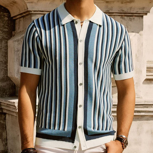 Tencel-Gestricktes Business Casual Herrenhemd